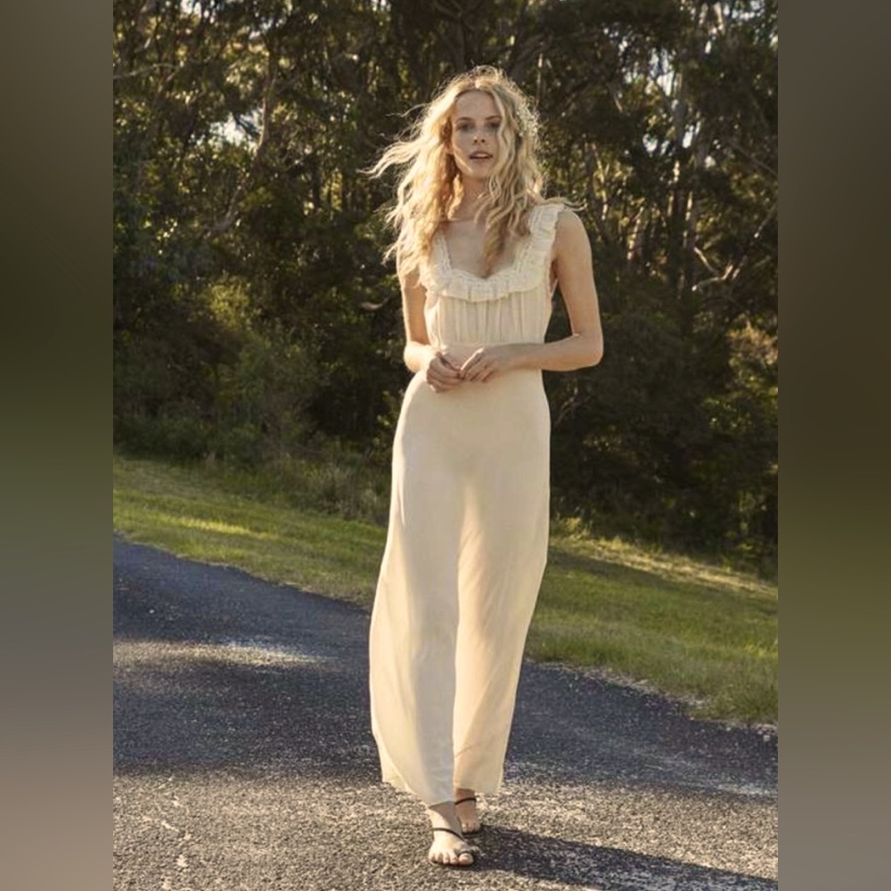 FOUND DÔEN Valencia Dress in Nutmilk, XS